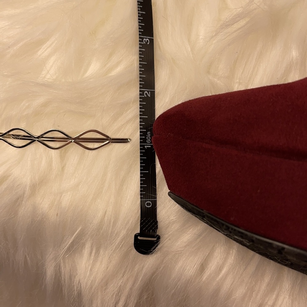 Guess by Marciano Burgundy Corset Wedge - Picture 8 of 12